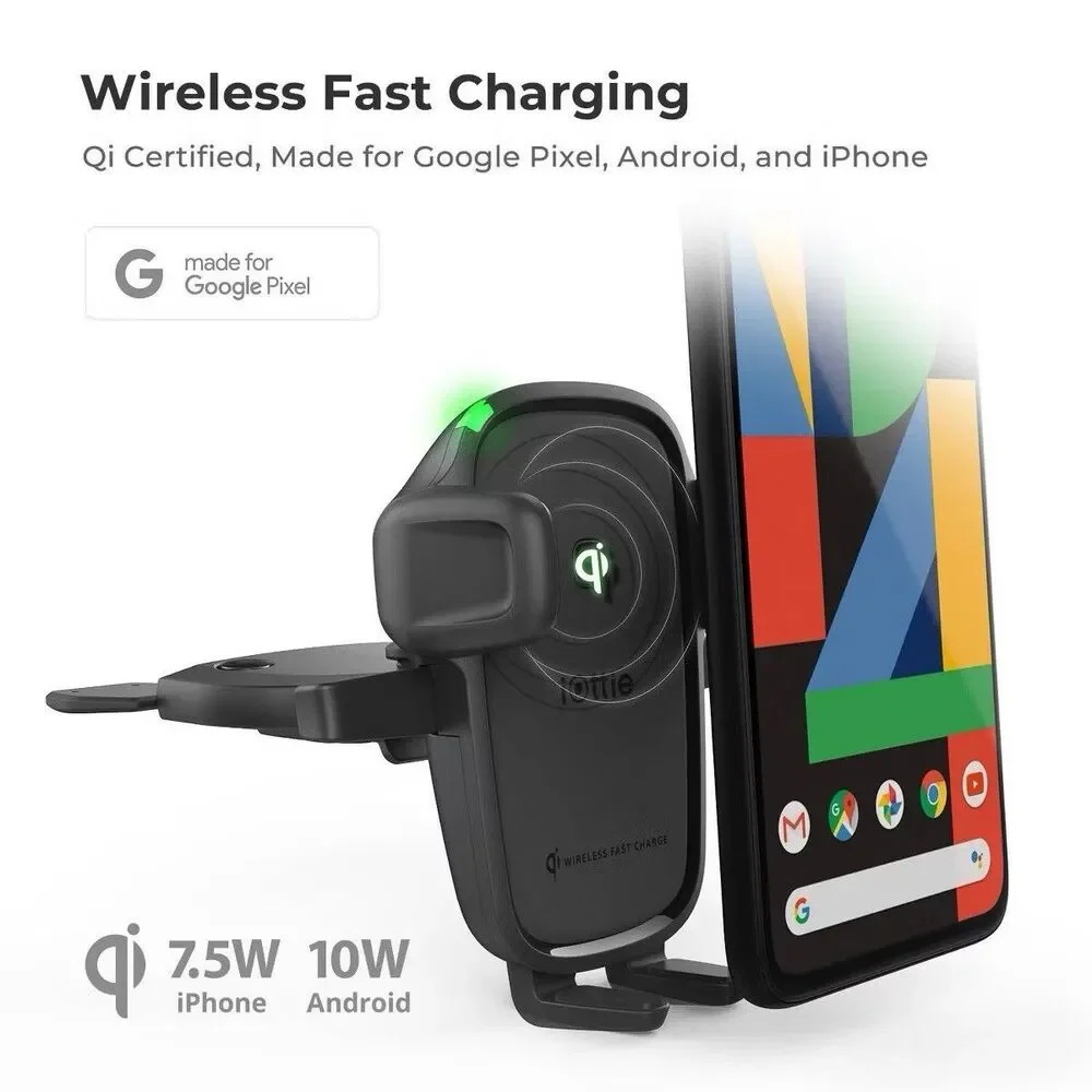 iOttie Easy One Touch Wireless 2 Car Mount Black | 10W Qi Charging